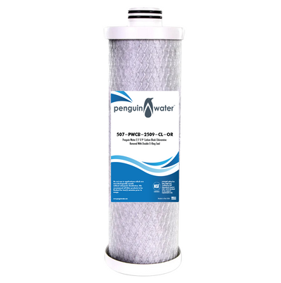 360 2.5" x 9" Carbon Block Chloramine Removal, Double O-Ring
