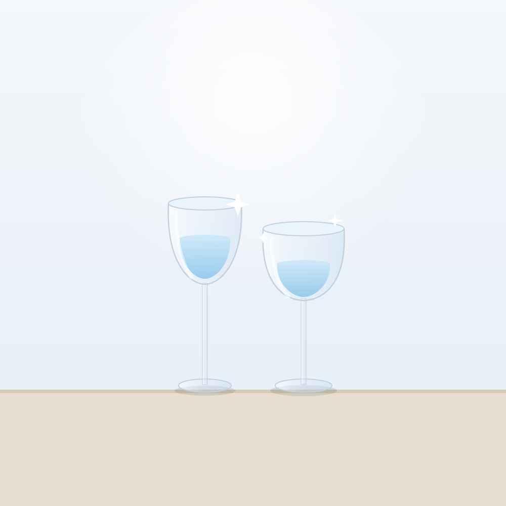 Sparkling, spot-free glassware