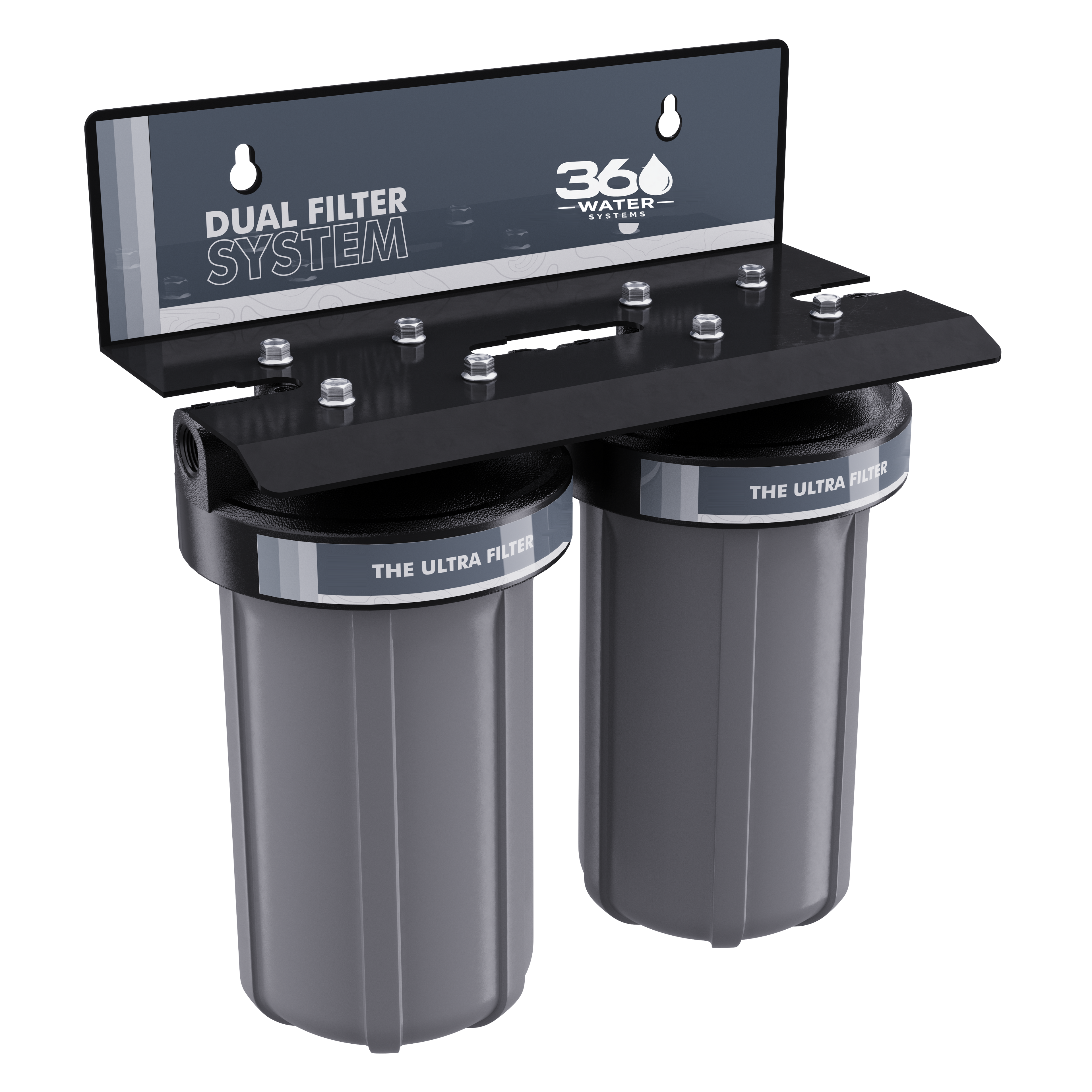 360 Dual-Stage Whole Home Filter, three-quarter angle