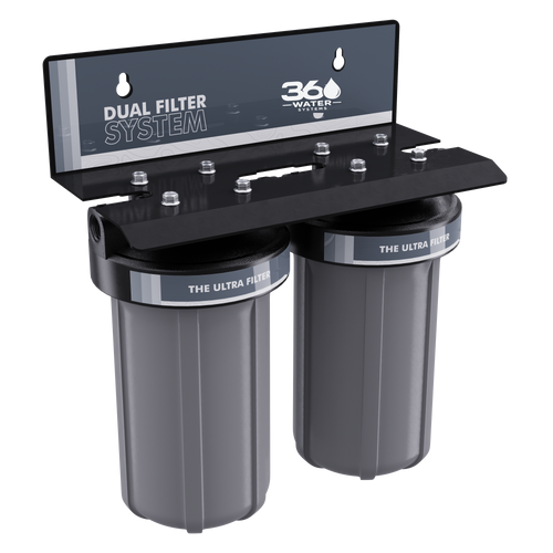 360 Dual-Stage Whole Home Filter, three-quarter angle