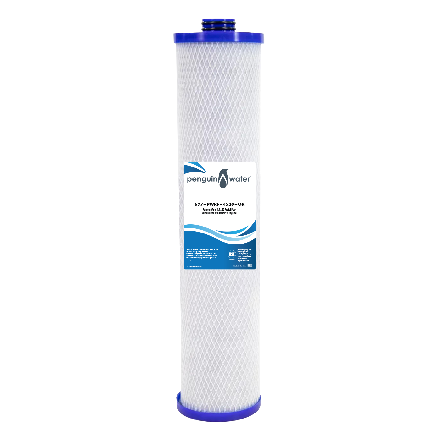 360 4.5" x 20" Radial Flow Carbon Filter, Double O-Ring