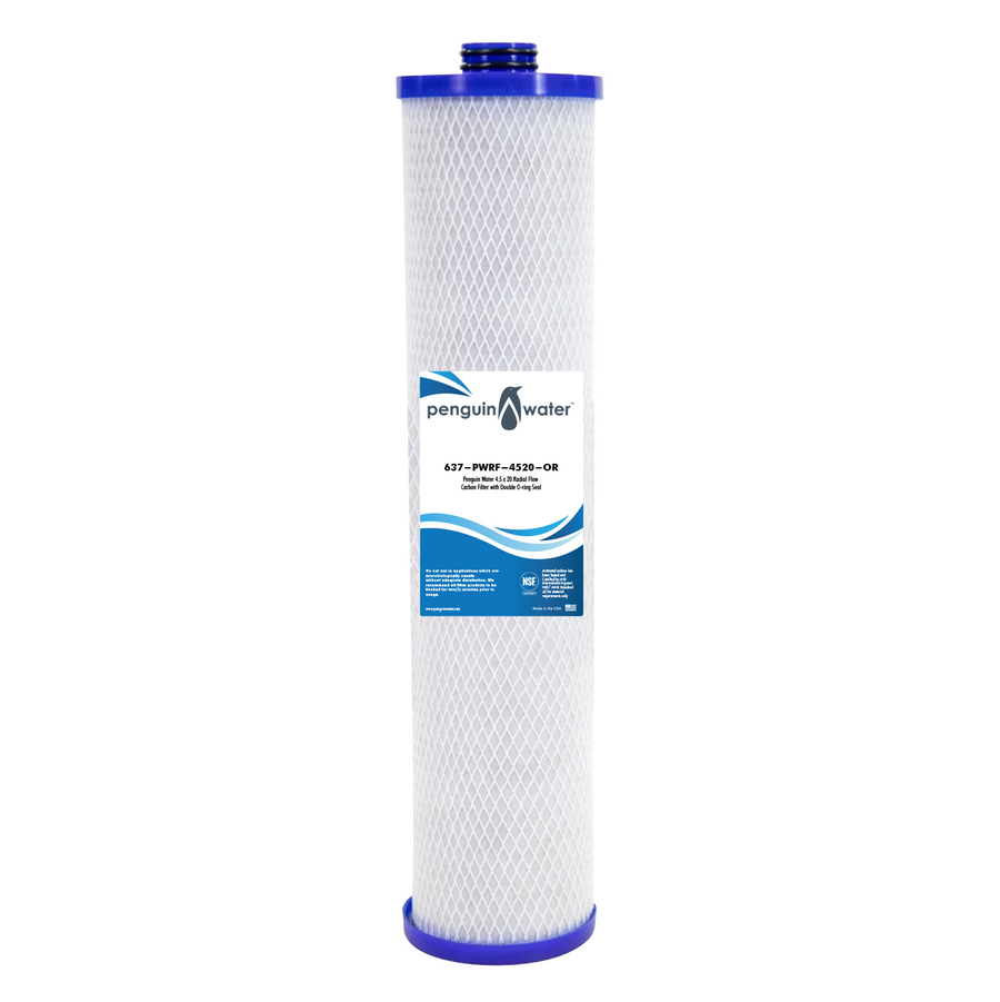 360 4.5" x 20" Radial Flow Carbon Filter, Double O-Ring