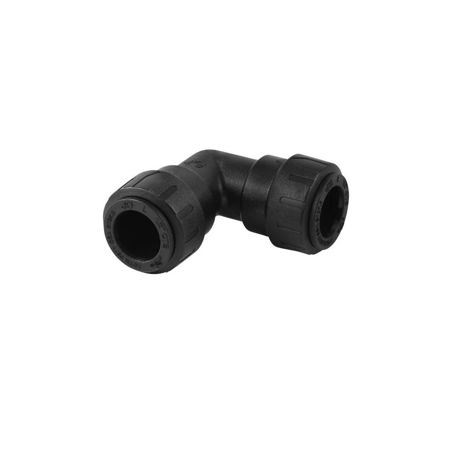 John Guest Black 1" Union Elbow