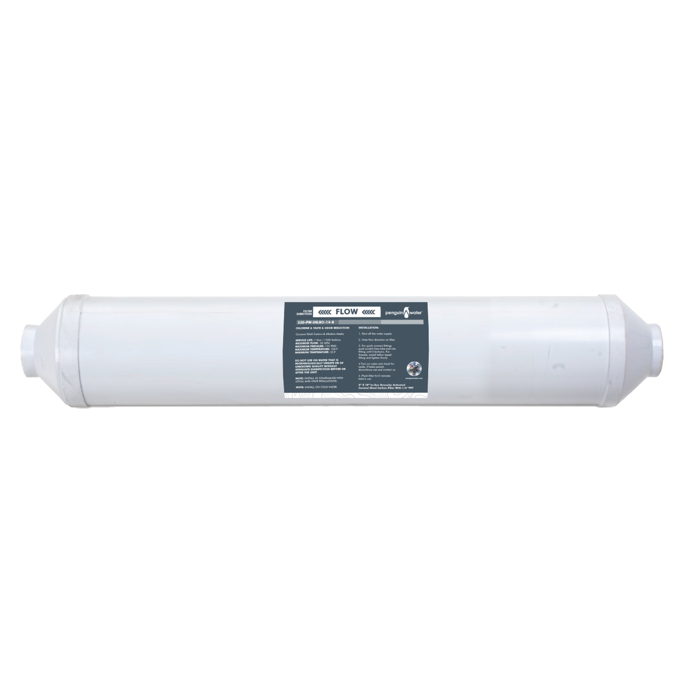 360 2" x 10" In-line Quantum Disinfection GAC Carbon